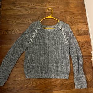 Grey cable knit sweater